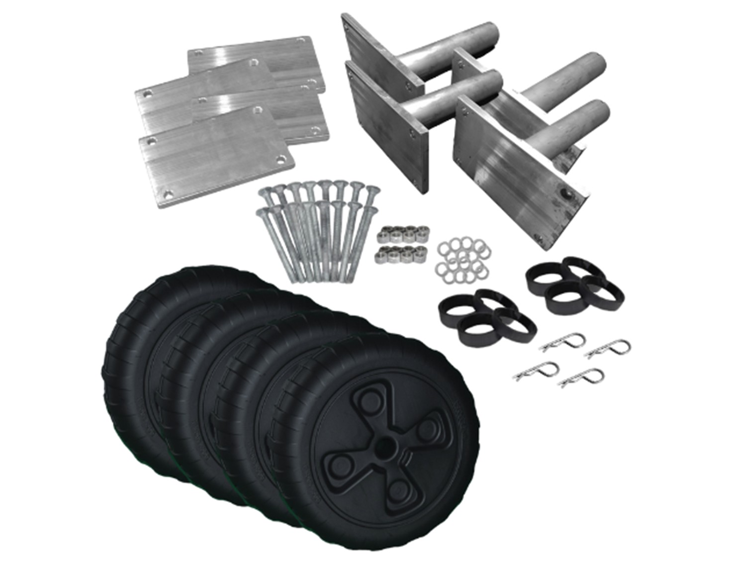 Brackets and Standards Wheels kit of 4 for boat lift - 9009STD-4