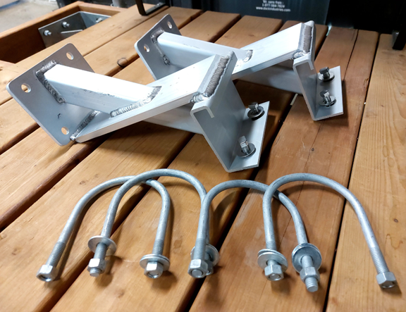 Ensemble de braquettes renforcies pour installation de quai à motomarine simple - Quai en aluminium - JAP0501