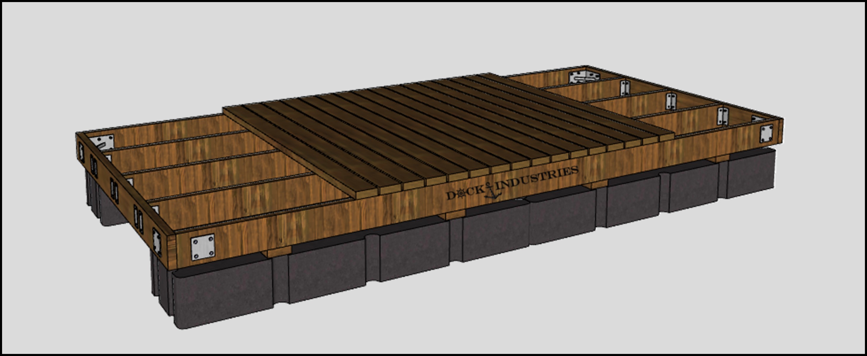 Ensemble de quai de ''Style Ponton'' - 8'x16' Heavy Duty